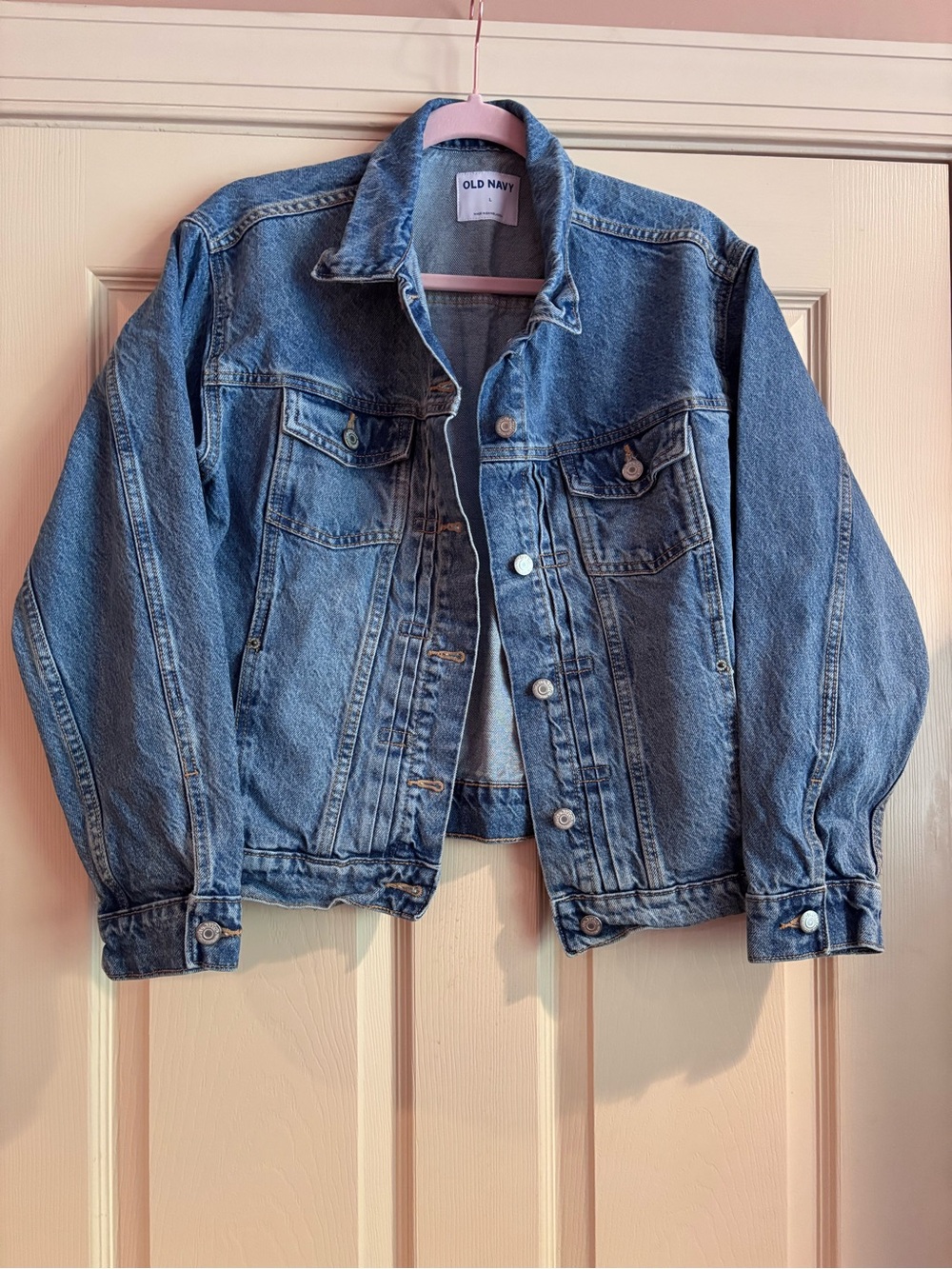 Old Navy Light Blue Denim Jacket - Casual Button-Up